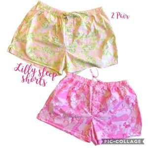 Two Pair! Lilly Pulitzer sleep shorts sz Large